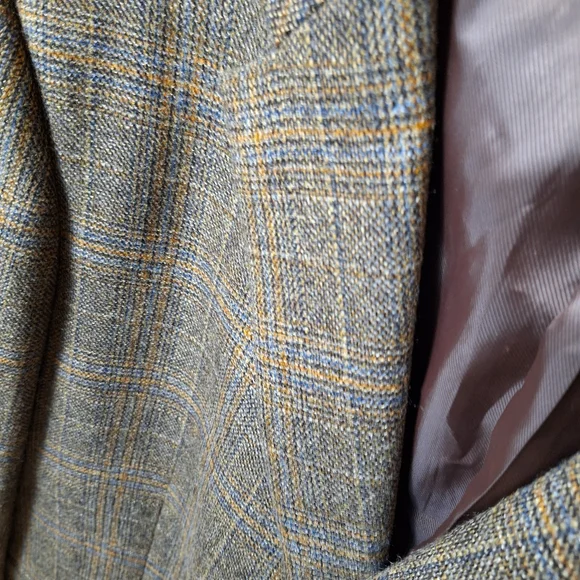 John W Nordstrom x Lanificio di pray 100% cashmere sports coat 50R plaid